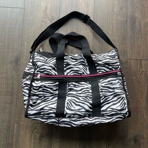 Zebra Print Duffel Bag